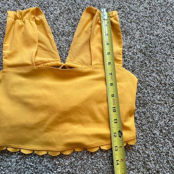 Free People Movement Suns Out yellow strappy crop cami size XS - Picture 7 of 8